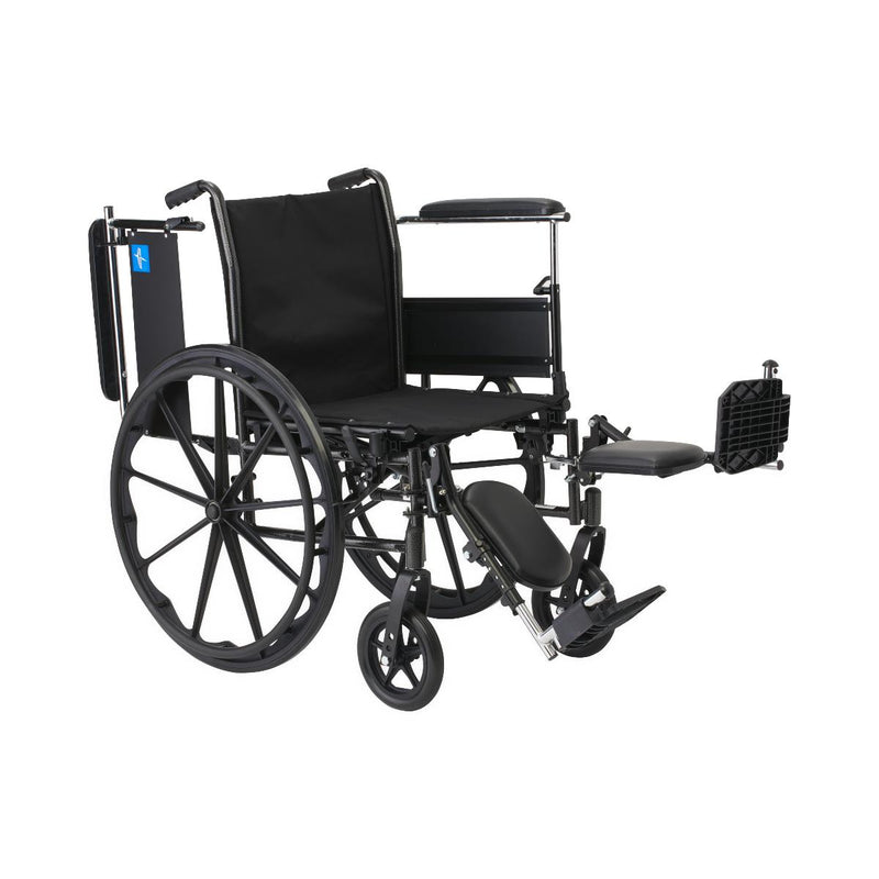 Black wheelchair on a white background