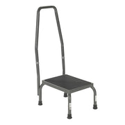 Step stool with handrail on a white background
