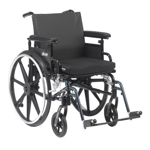 Black wheelchair with visible branding on a white background