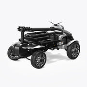 folded scooter on white background
