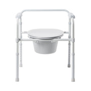 McKesson 3-in-1 Folding Steel Frame Commode with 8-Quart Bucket – 350 lb Capacity 146-11148N-4