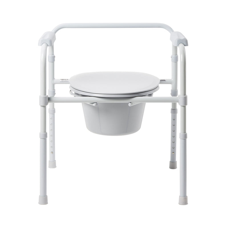 McKesson 3-in-1 Folding Steel Frame Commode with 8-Quart Bucket – 350 lb Capacity 146-11148N-4