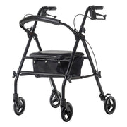 Black walker with wheels on a white background