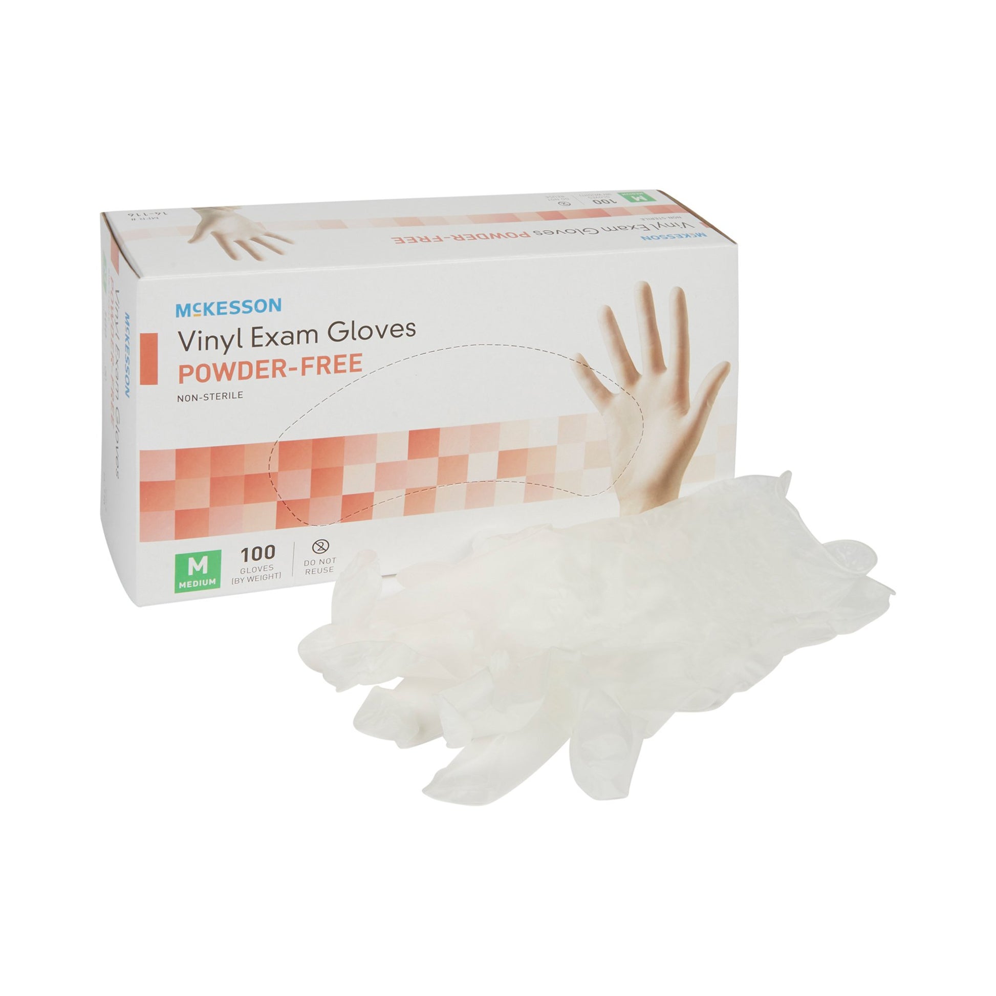 McKesson vinyl exam gloves medium