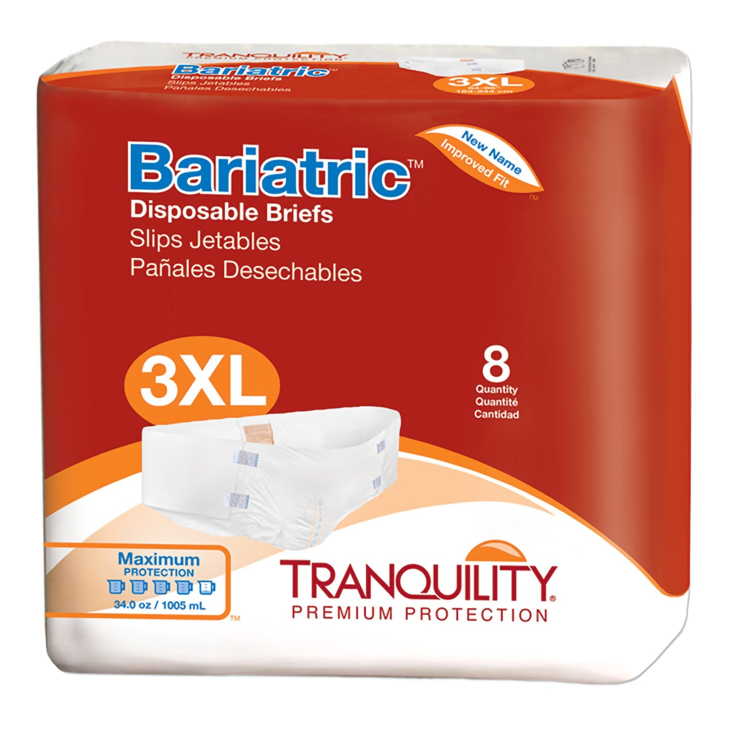 Tranquility® Bariatric Brief - 3X-Large, Heavy Absorbency