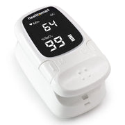 Digital pulse oximeter on a white background