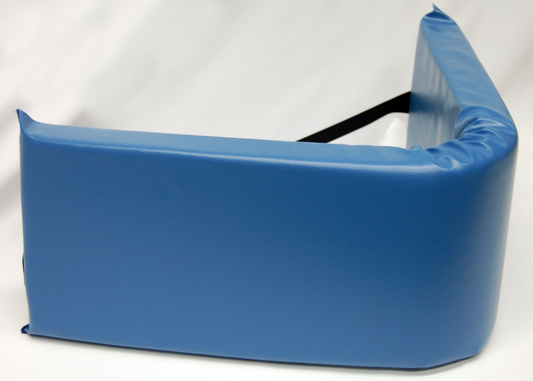 Blue bed bumper on a white background