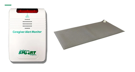 Caregiver Alert Monitor with a mat on a white background