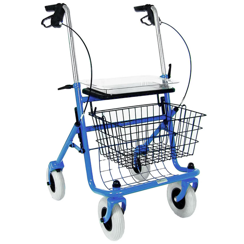 Blue steel rollator