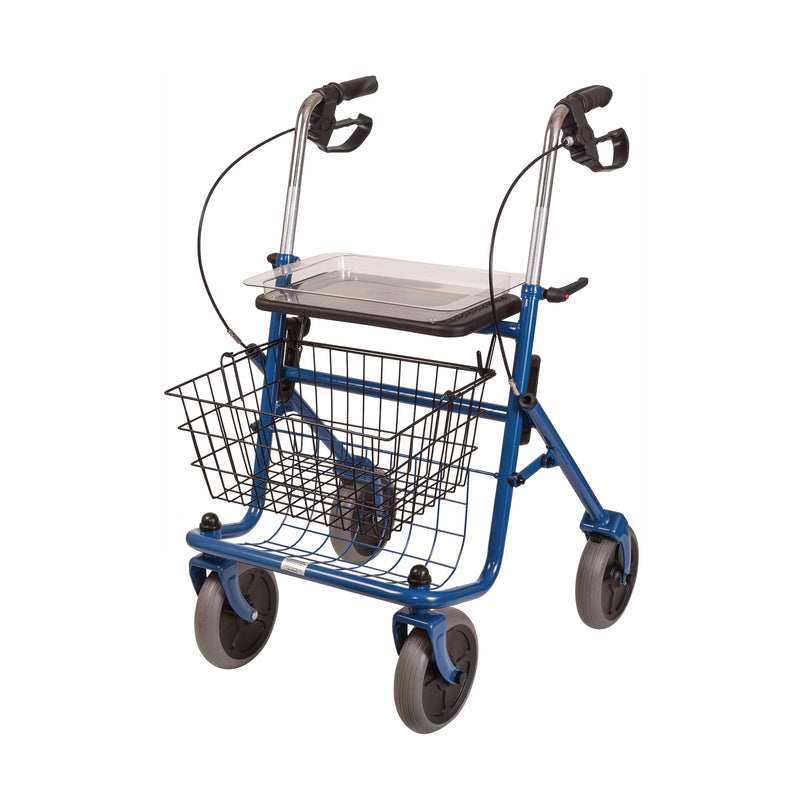 Blue steel rollator side view