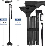 folded versus open cane