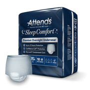 Attends Sleep Comfort premium overnight underwear packaging on a white background