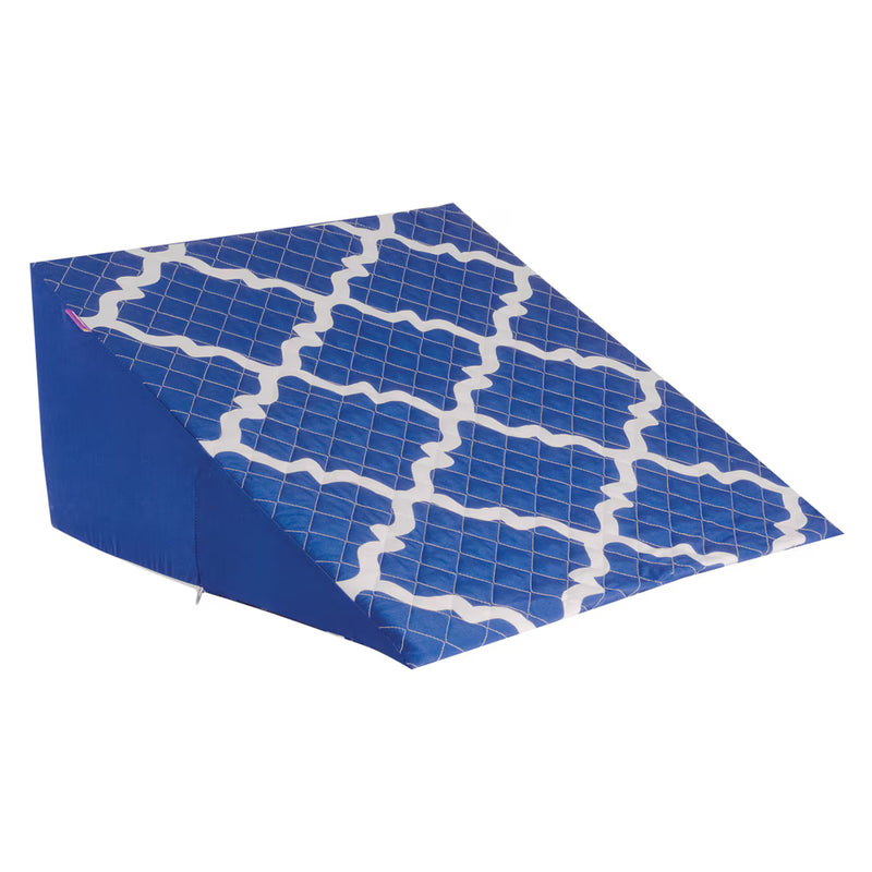 HealthSmart Foam Bed Wedge 12x24x24, Blue Moroccan