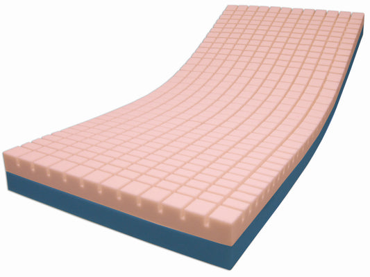 Mattress with grid pattern on a white background