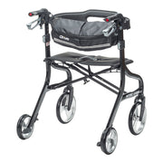 Black walker with wheels on a white background