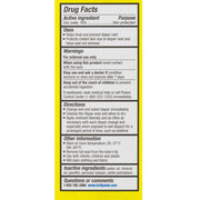 Drug facts label for a skin protectant product on a white background