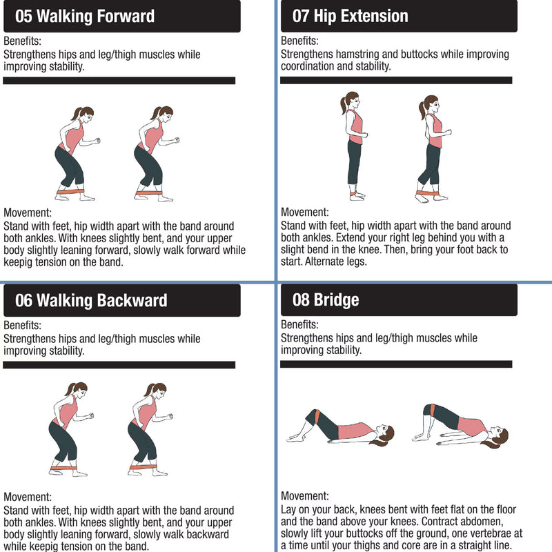 Heelbo Exercise Resistance Band exercises 