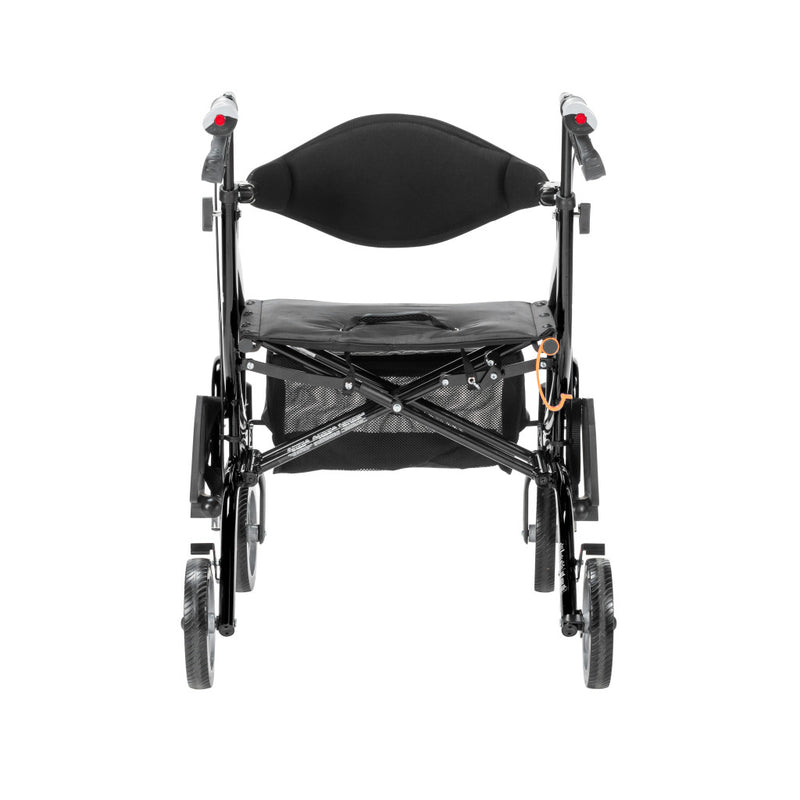 Black wheelchair on a white background