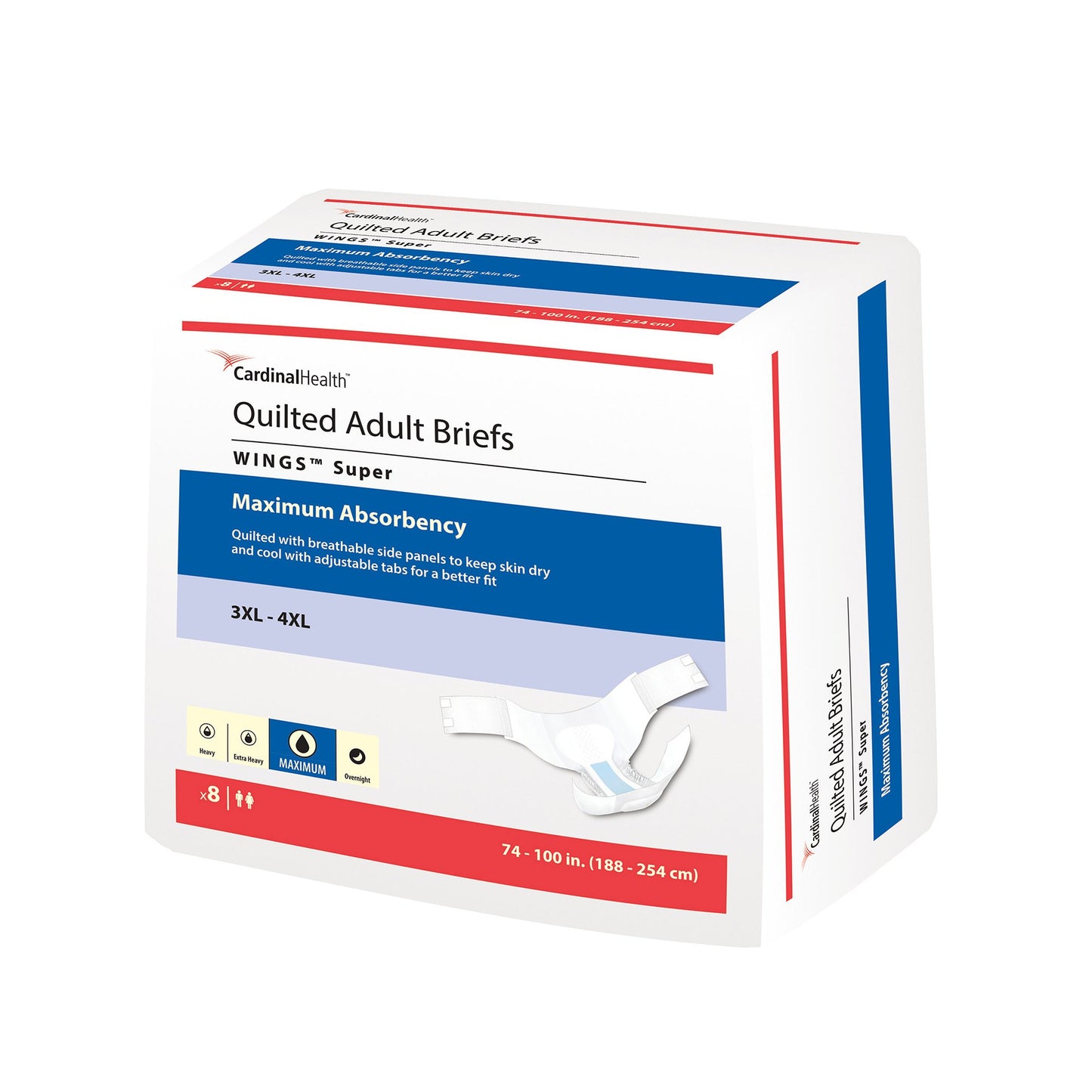 Wings™ Super Bariatric Incontinence Briefs, 3X-Large