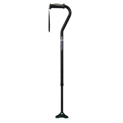 Black cane on a white background
