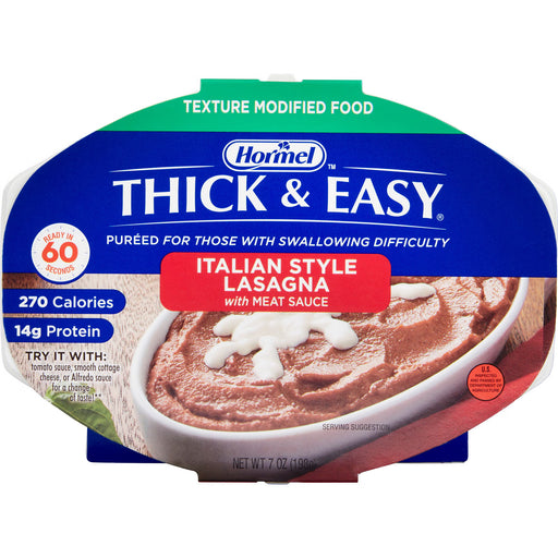 Hormel Thick & Easy Italian Style Lasagna packaging on a white background