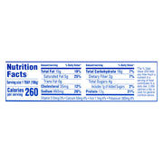 A Nutrition Facts label for a single tray of food, showing serving size 1 tray (190g), calories 260 per serving, and detailed macronutrient and micronutrient amounts with daily value percentages.