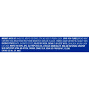 A blue information panel with white text listing the ingredients of a protein snack mix, set against a white background.