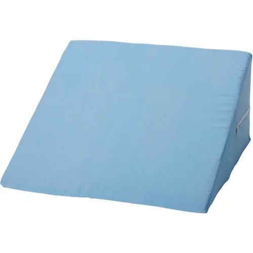 Blue wedge pillow on a white background