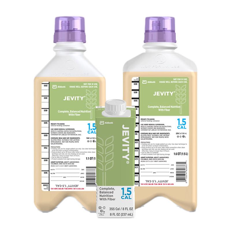 Jevity 1.5 Cal with Fiber Enteral Formula - 33.8 oz Unflavored adult Tube Feeding