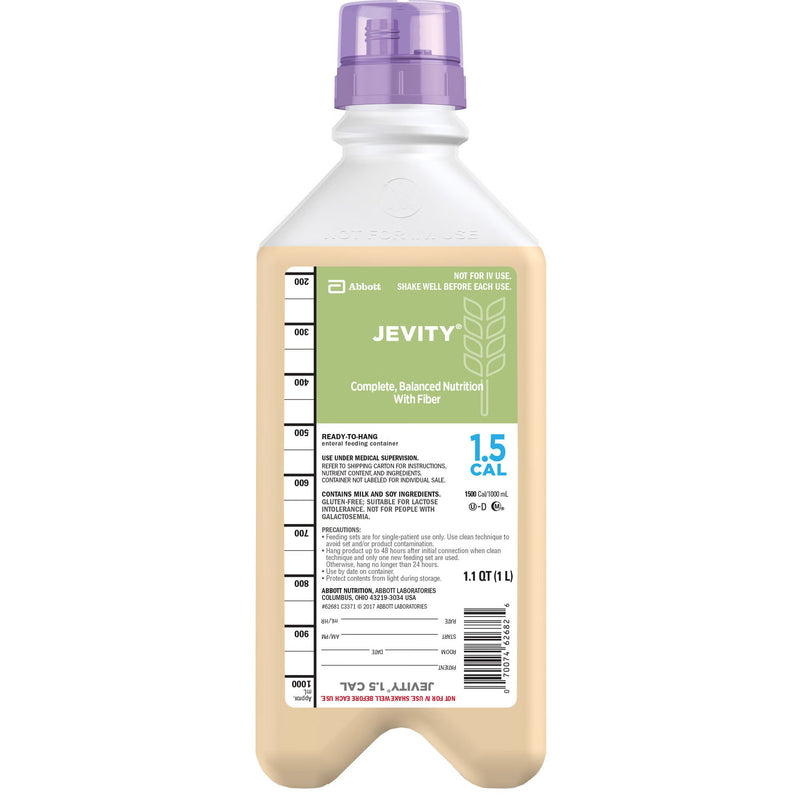 Jevity 1.5 Cal with Fiber Enteral Formula - 33.8 oz Unflavored adult Tube Feeding
