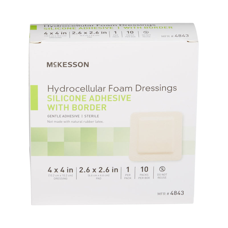 McKesson Silicone Foam Dressing - 7-Day Wear, Gentle Adhesive