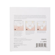 Back of a medical packaging box with instructions and branding details.