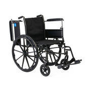 Black wheelchair on a white background