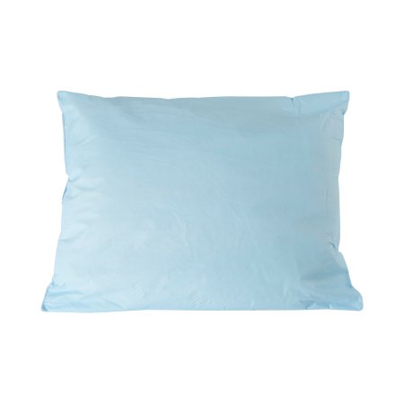 Light blue pillow on a white background