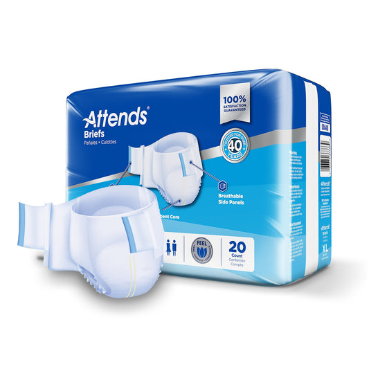 Attends Adult Incontinence Briefs, X-Large, Heavy Absorbency