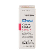 Box of McKesson True Metrix Control Solution Level 3 on a white background