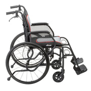 Wheelchair with visible branding on a white background