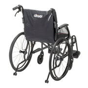 Black wheelchair with visible 'Drive' branding on a white background