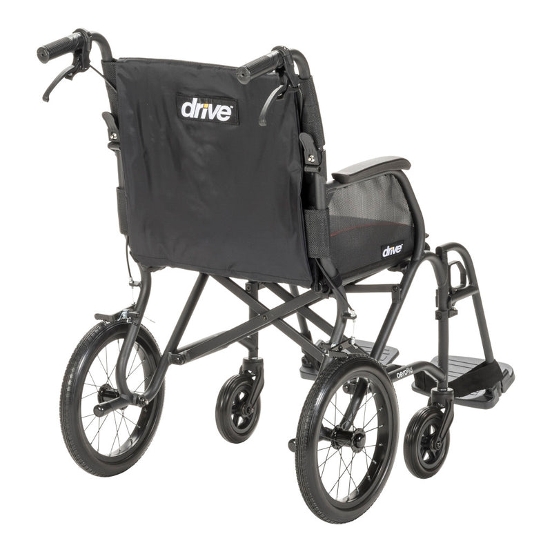 Black wheelchair with 'Drive' branding on a white background