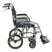 Wheelchair with gray and black design on a white background