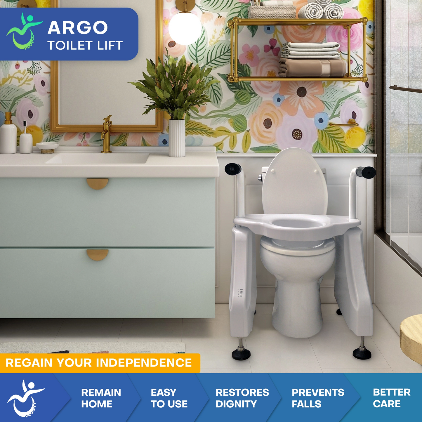 ArGo Powered Toilet Lift
