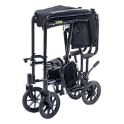 Protekt Astra Aluminum Transport Chair folded up side view