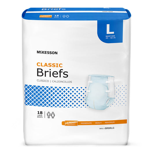 Pack of McKesson Classic Briefs on a white background