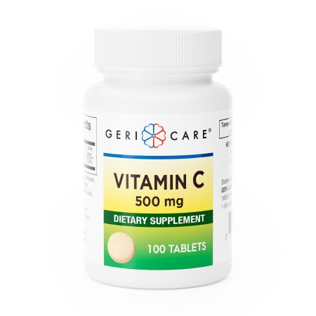 Geri-Care Vitamin C 500 mg dietary supplement bottle on a white background