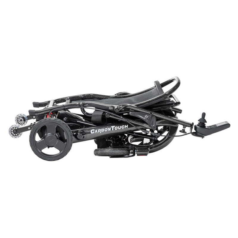 Black Carbon Touch golf push cart on a white background