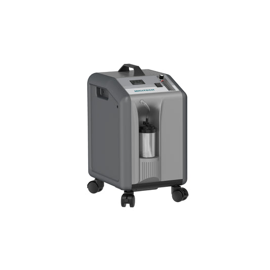 Gray oxygen concentrator on a white background