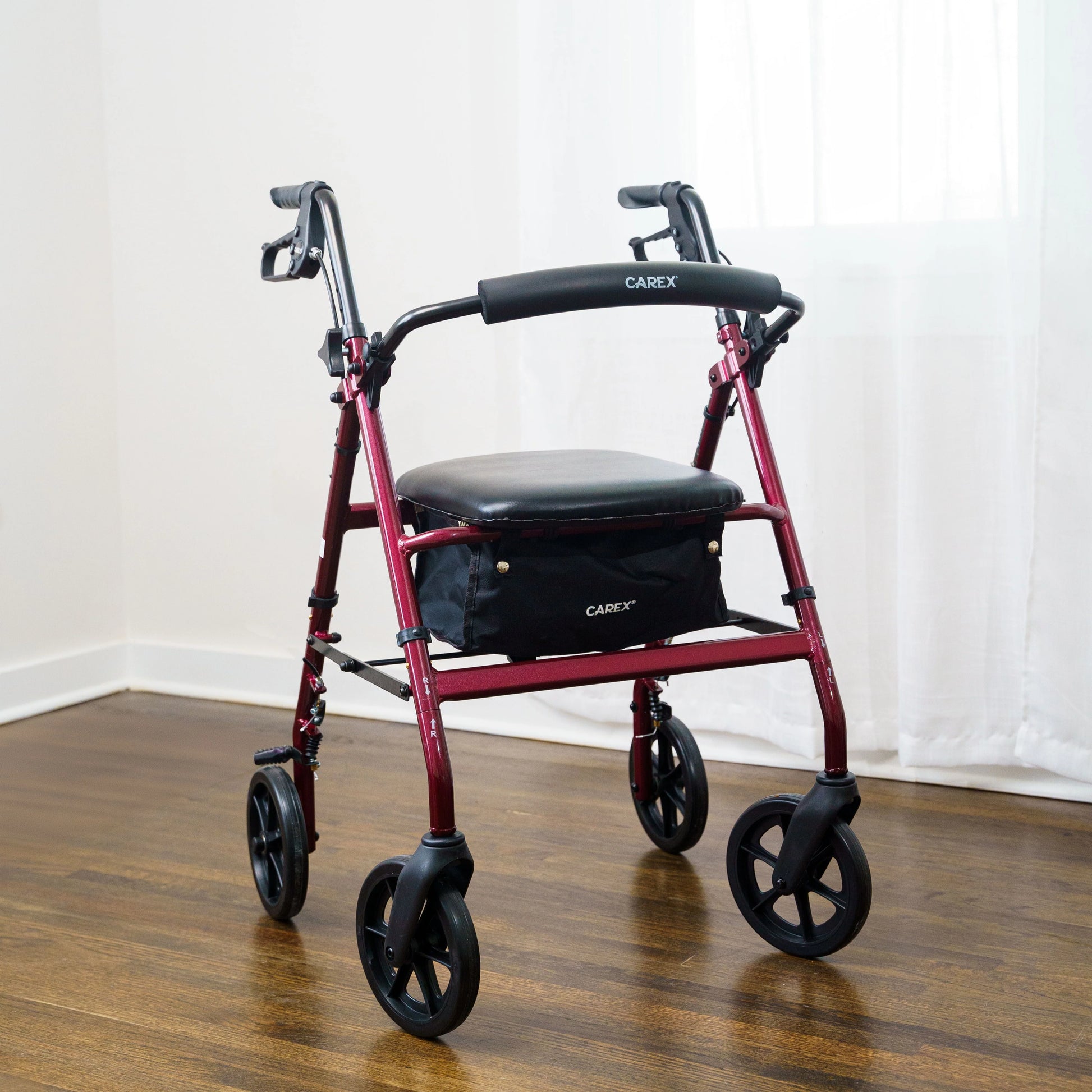 Carex Aluminum Folding Rollator Walker