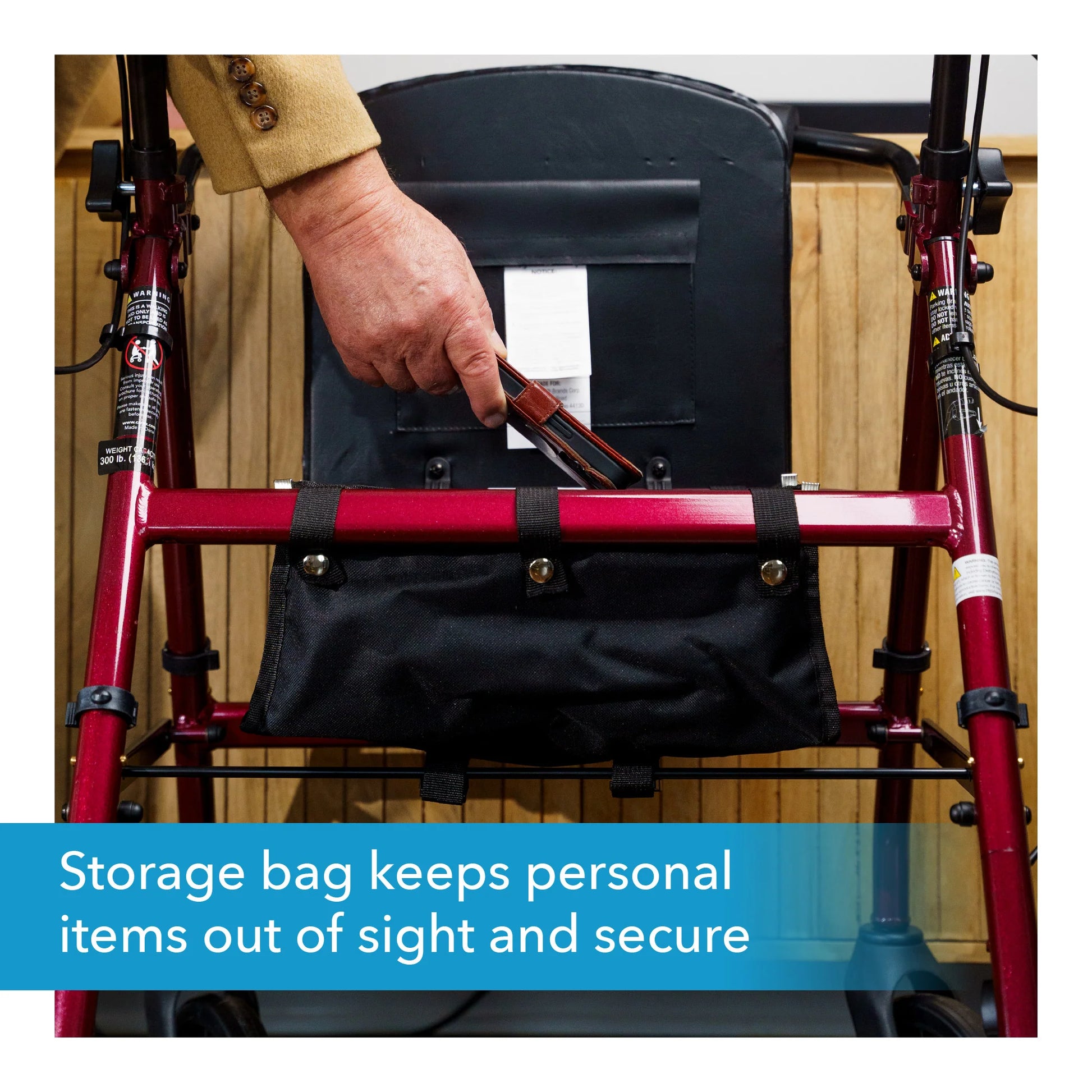 Carex Aluminum Folding Rollator Walker