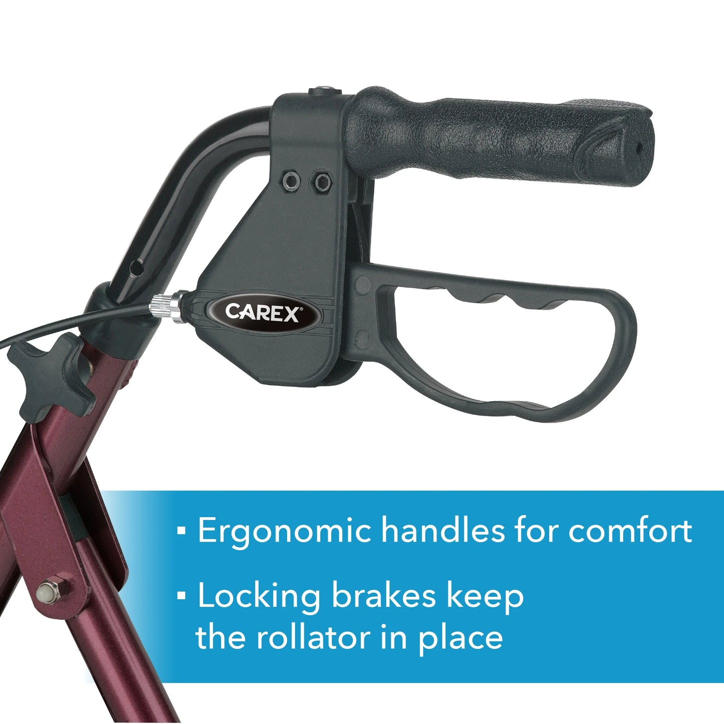 Carex Aluminum Folding Rollator Walker