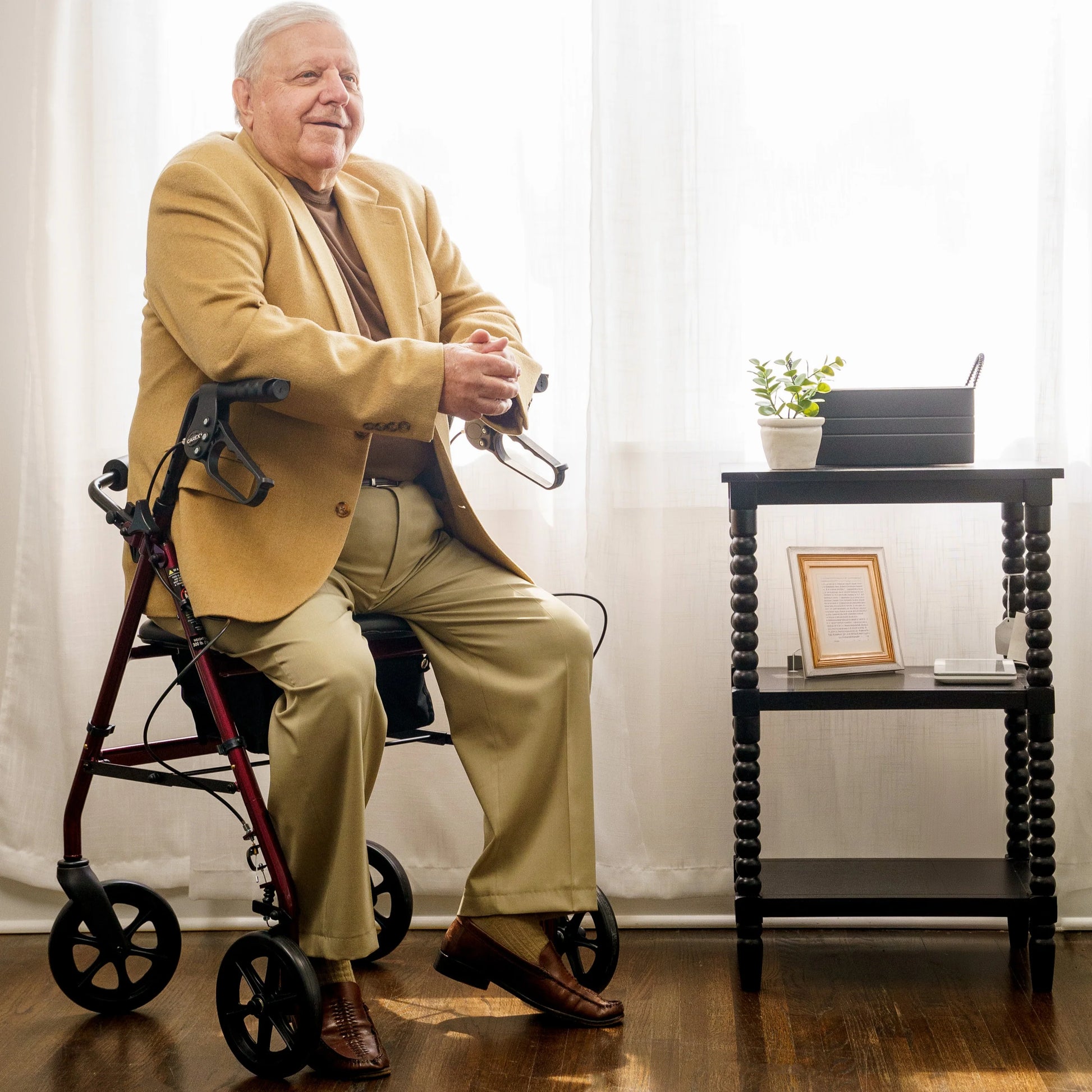 Carex Aluminum Folding Rollator Walker